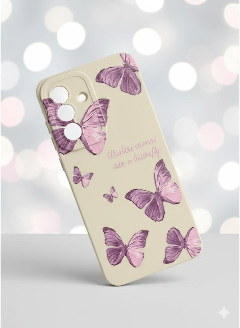 Red Butterfly Soft TPU Case For Samsung Galaxy A56 5G Shockproof Silicone Cover  (white, Samsung Galaxy A56) - Image 1